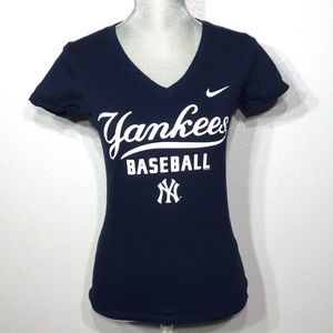 🔥Nike MLB blue navy New York Yankees shirt tee